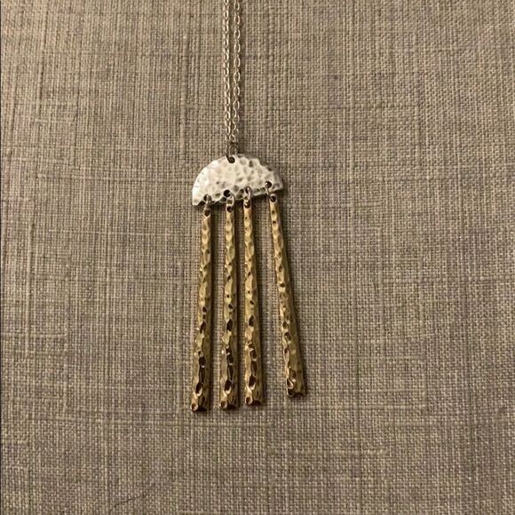 Mixed Metal Pendant Necklace - Picture 5 of 7